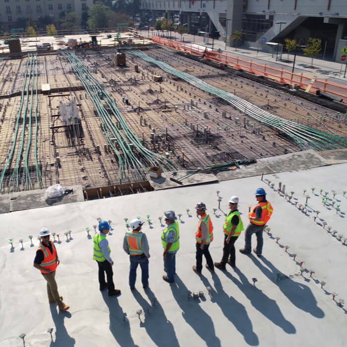 Men on building site